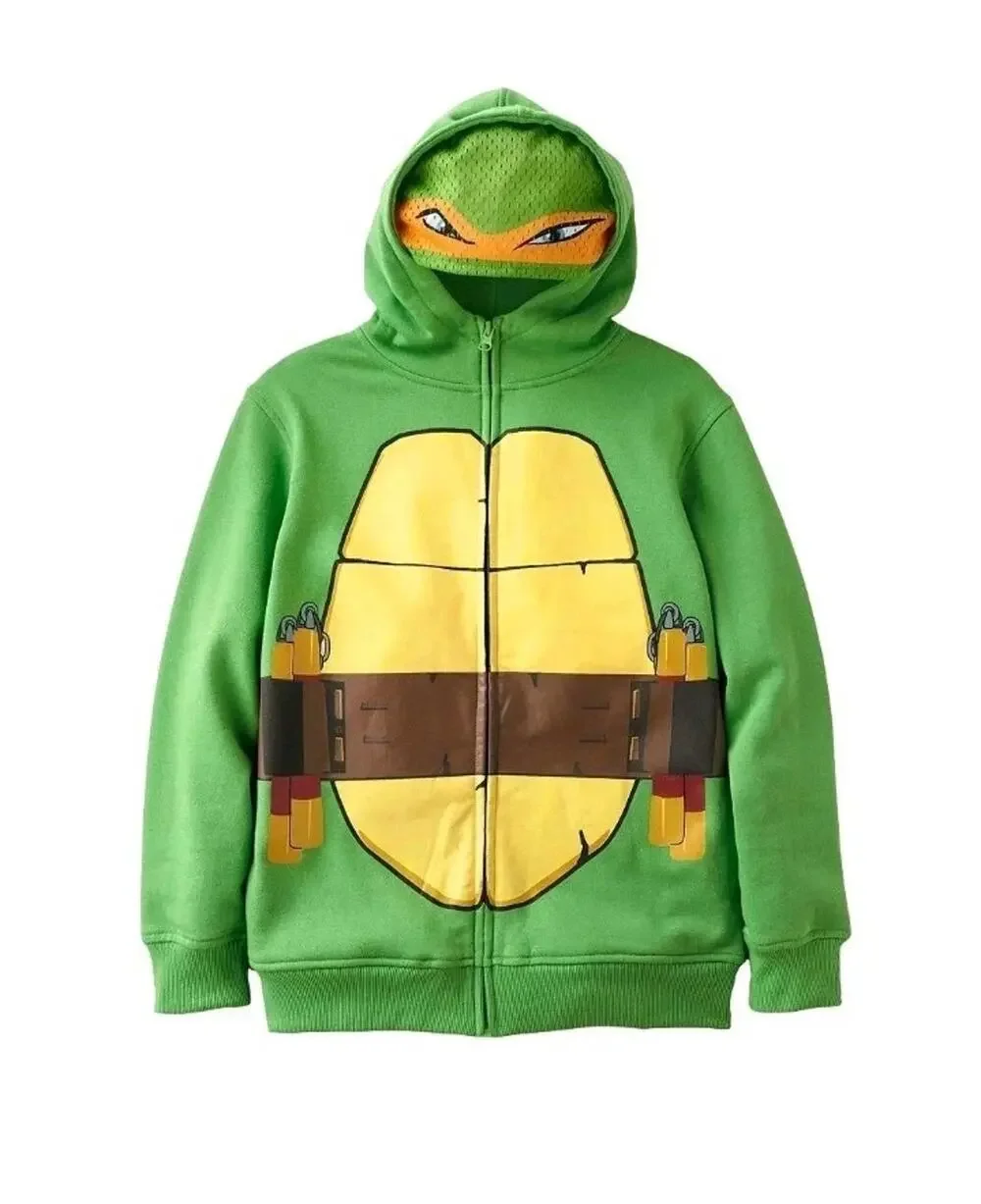 Teenage Mutant Ninja Turtles TMNT Hoodie Y8 zip Jacket Michelangelo cospaly